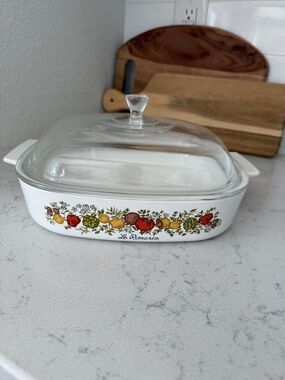 Vintage Corning Ware Le Romarin Casserole Dish